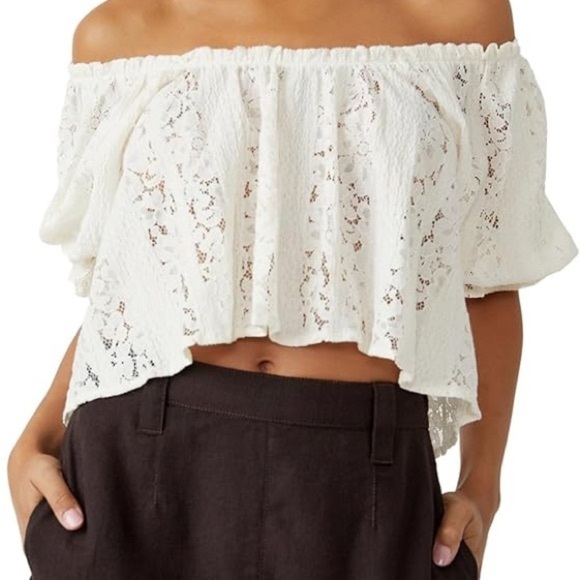 Free People Tops - Free People- Stacey Lace Top S